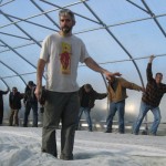Mike Roberts & CRAFT workshop moves greenhouses at Roots Farm