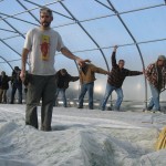 Moving a greenhouse at Roots Farm