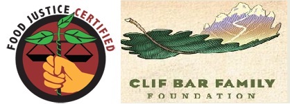 Food Justice Certified & Clif Bar Family Foundation logos