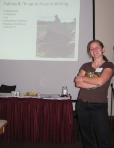Amanda Brown of the UMass Extension Vegetable Program