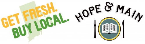RI DEM & Hope & Main logos